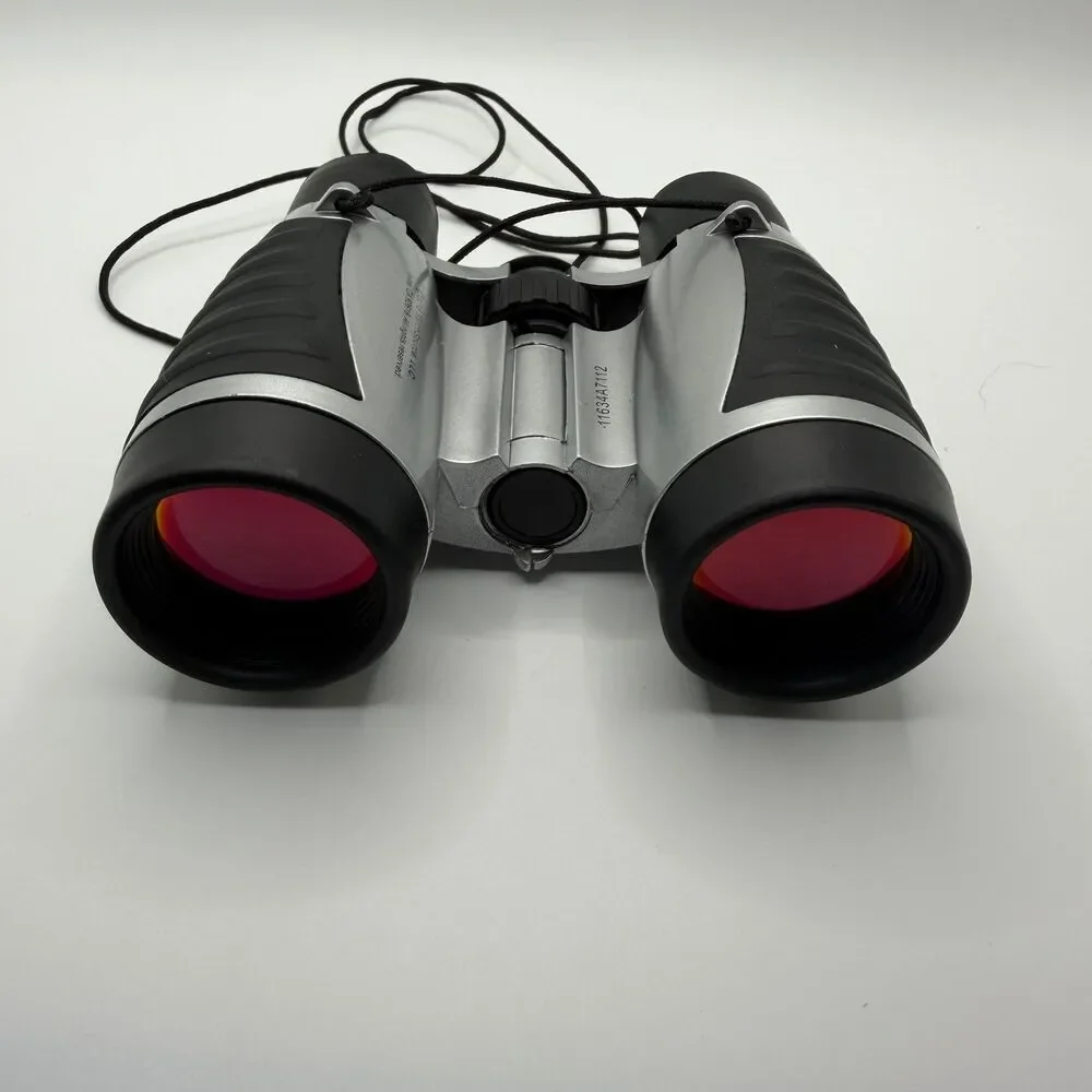 Emerson Gray Black Compact Foldable Lightweight Vision Zoom Binoculars with Case